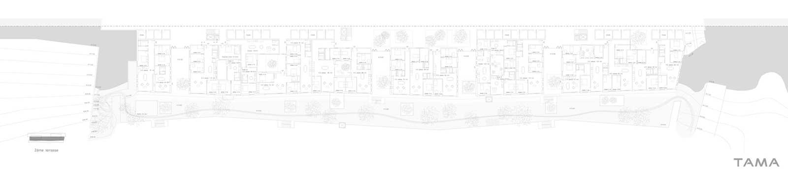 plan 2eme etage des terrasses Eco-quartier du Stand Nyon